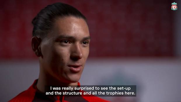 Darwin Nuñez's first Liverpool interview